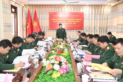 Kiểm tra công tác chuẩn bị Đại hội Đảng bộ Quân sự TP Hạ Long lần thứ XVI, nhiệm kỳ 2025-2030