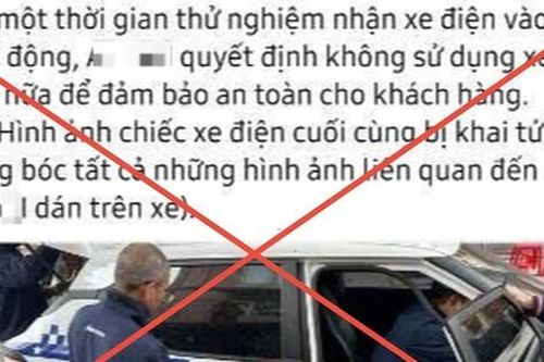 Bác thông tin 'xe điện không đảm bảo an toàn cho khách hàng'
