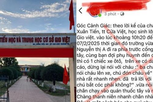 Làm rõ thông tin dàn dựng 'bắt cóc' học sinh trước cổng trường tại Quảng Trị