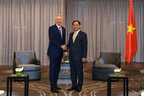 Phó Thủ tướng Bùi Thanh Sơn tiếp cựu Thủ tướng Anh Tony Blair