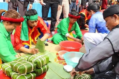 Hấp dẫn Hội thi bánh chưng, bánh giầy ở Lễ hội Côn Sơn, Kiếp Bạc