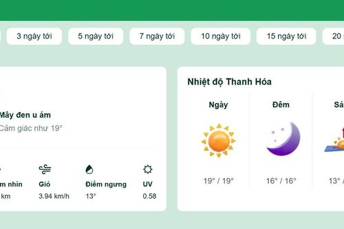 Xem dự báo thời tiết Thanh Hóa nhanh chóng chuẩn tại Kênh Thời Tiết