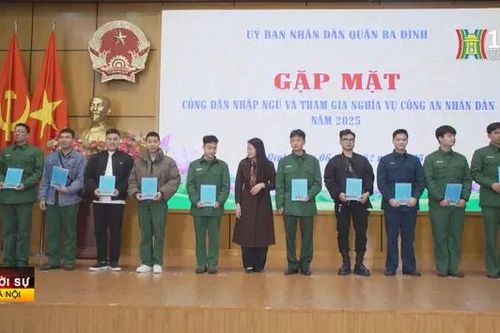 67 công dân quận Ba Đình tình nguyện nhập ngũ