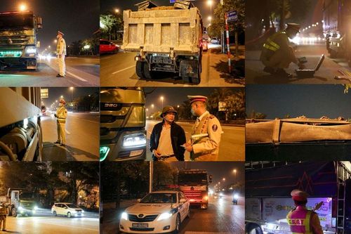 Hà Nội: Huy động lực lượng xử lý nhiều xe quá tải