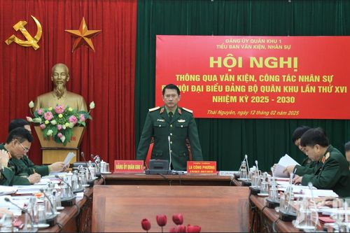 Thông qua văn kiện, công tác nhân sự Đại hội đại biểu Đảng bộ Quân khu 1 lần thứ XVI