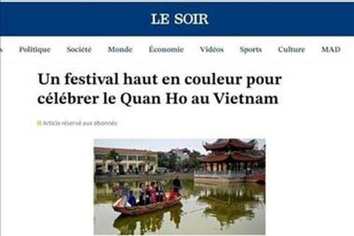Báo Bỉ ca ngợi Lễ hội Lim với sắc màu và văn hóa dân gian đặc sắc