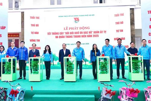 Thành đoàn Hà Nội phát động Tết trồng cây Xuân Ất Tỵ và ra quân Tháng Thanh niên