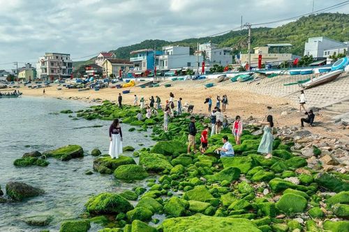 Bãi đá hình vòng cung ở Quy Nhơn hóa 'dải lụa xanh' hút khách check-in