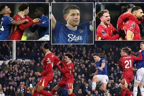 Salah tỏa sáng, nhưng Liverpool đánh rơi chiến thắng sau màn rượt đuổi nghẹt thở tại Goodison Park