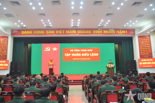 Bộ Tổng Tham mưu Quân đội nhân dân Việt Nam tập huấn Điều lệnh năm 2025