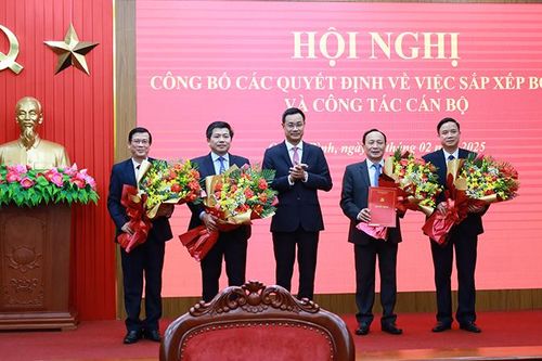 Công bố các quyết định về sắp xếp bộ máy và phân công nhiều vị trí chủ chốt tỉnh Quảng Bình