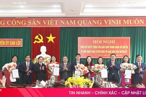 Hợp nhất Ban Tuyên giáo và Ban Dân vận Huyện ủy Can Lộc