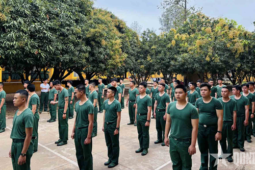 Chiến sĩ mới Trung đoàn 736 (Bộ CHQS tỉnh Bình Phước) thích nghi nhanh với môi trường Quân đội