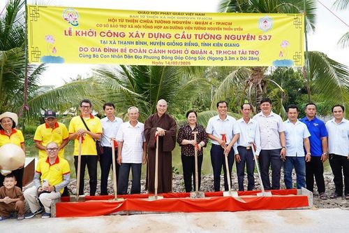 Chùa Tường Nguyên khởi công xây dựng 2 cây cầu Tường Nguyên 536 và 537 tại tỉnh Kiên Giang