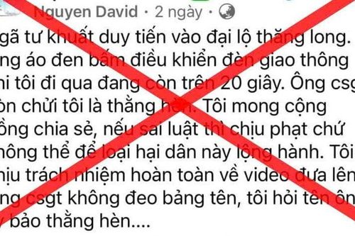 CSGT Hà Nội bác tin 'người đàn ông can thiệp tín hiệu đèn giao thông'