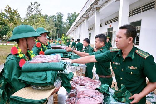 Các đơn vị BĐBP tổ chức tiếp nhận chiến sĩ mới năm 2025