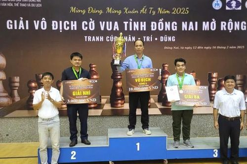 IM Võ Thành Ninh vô địch bảng A Giải vô địch cờ vua tỉnh Đồng Nai mở rộng tranh cúp Nhân - Trí - Dũng