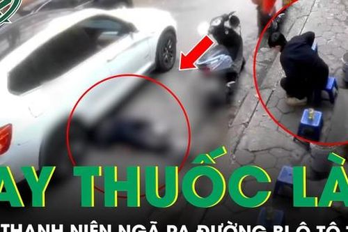 Nam thanh niên nghi say thuốc lào, ngã ra đường bị ô tô tông trúng