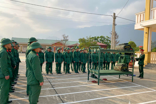 Chiến sĩ mới tỉnh Lai Châu nhanh chóng hòa nhập với môi trường quân ngũ