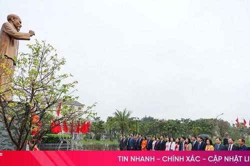 Đoàn đại biểu ngành Y tế Hà Tĩnh dâng hương, báo công lên Chủ tịch Hồ Chí Minh