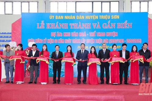 Triệu Sơn khánh thành và gắn biển dự án Khu Văn hóa - Thể thao