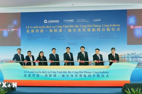 Khai trương tuyến dịch vụ cảng Vịnh Bắc Bộ-Hải Phòng-Kolkata