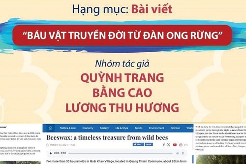2 tác phẩm của TTXVN đoạt giải nhất Giải Báo chí các hãng thông tấn châu Á-TBD