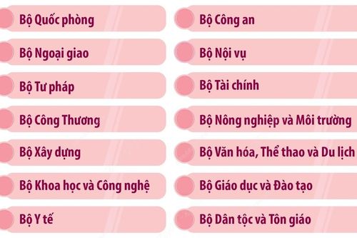 Bộ máy của Chính phủ nhiệm kỳ 2021 - 2026 sau sắp xếp, tinh gọn
