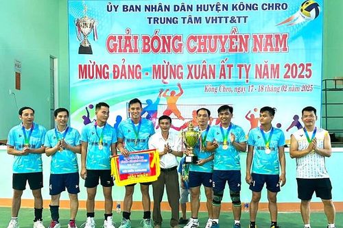 Kông Chro bế mạc Giải bóng chuyền nam mừng Đảng-mừng Xuân Ất Tỵ năm 2025