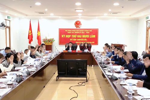 Kỳ họp thứ hai mươi lăm (kỳ họp chuyên đề) HĐND huyện Phong Thổ khóa XXI nhiệm kỳ 2021-2026