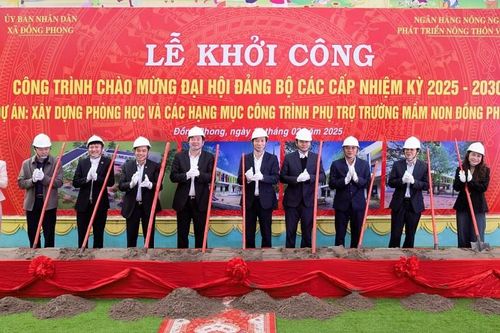 Agribank tài trợ xây dựng Trường mầm non xã Đồng Phong - Nho Quan - Ninh Bình