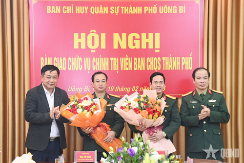 Bộ CHQS tỉnh Quảng Ninh: Ban CHQS TP Uông Bí có Chính trị viên mới
