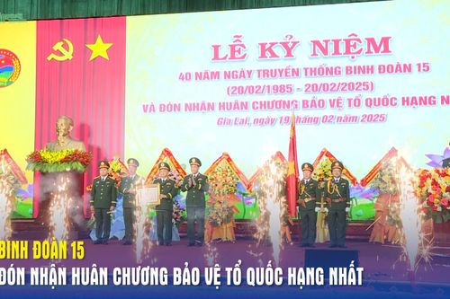 Binh đoàn 15 đón nhận Huân Chương Bảo vệ Tổ quốc hạng Nhất