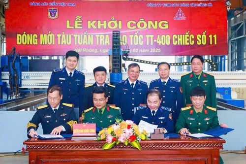 Khởi công đóng mới tàu tuần tra cao tốc TT-400 chiếc số 11