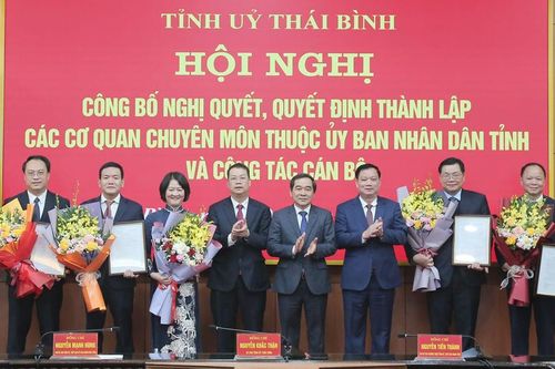 Thái Bình thống nhất thành lập 5 sở