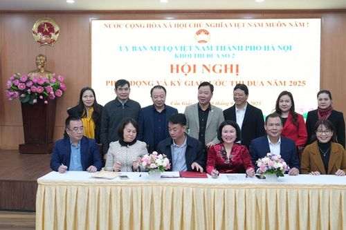 Khối thi đua số 2 MTTQ thành phố Hà Nội ký kết giao ước thi đua