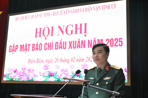 Bộ CHQS tỉnh Điện Biên gặp mặt báo chí đầu xuân Ất Tỵ 2025