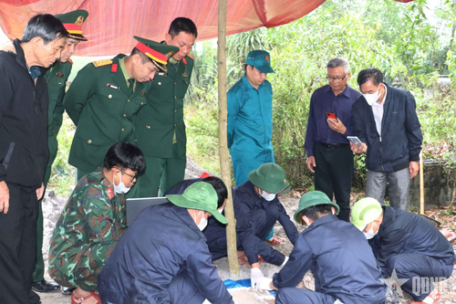 Quy tập một hài cốt liệt sĩ tại thị xã Phong Điền, thành phố Huế