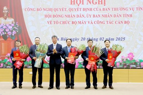 Yên Bái: Công bố nghị quyết, quyết định về tổ chức bộ máy và công tác cán bộ