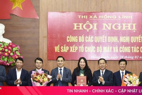 Vũ Quang, Nghi Xuân, TX Hồng Lĩnh công bố quyết định về tổ chức bộ máy, bổ nhiệm cán bộ