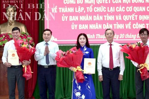 Bình Thuận công bố các Giám đốc sở mới sau sáp nhập