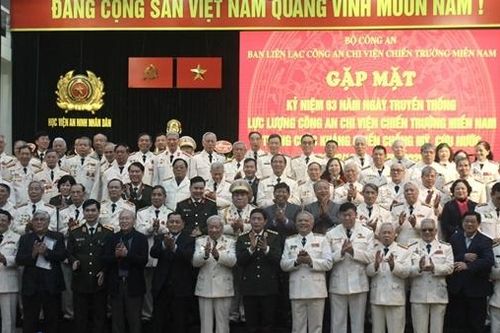 Gặp mặt kỷ niệm 63 năm Ngày truyền thống lực lượng Công an chi viện chiến trường miền Nam