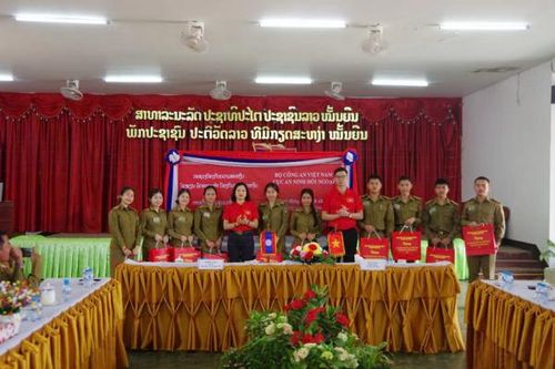 Đoàn Công tác của Cục An ninh đối ngoại đến thăm Trường Văn hóa- Km 67, Bộ Công an Lào
