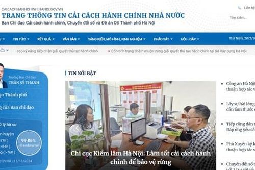 Hà Nội có thêm kênh lắng nghe đánh giá, góp ý về cải cách hành chính