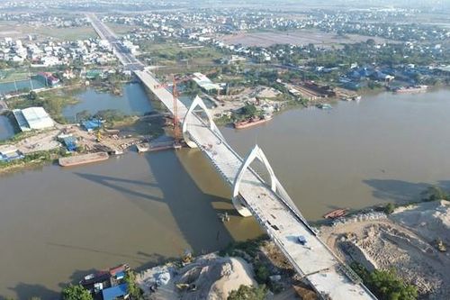 Chiêm ngưỡng cầu Song Hào trị giá 1.200 tỷ đồng ở Nam Định sắp hoàn thiện