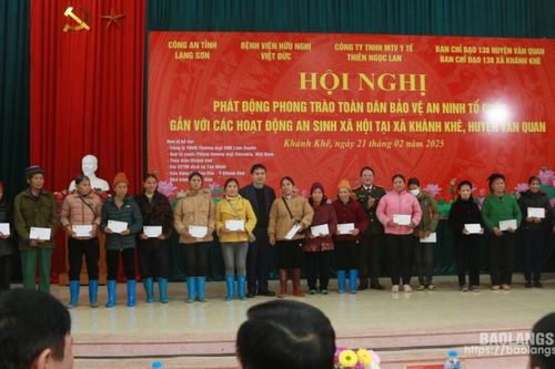 Phát động phong trào Toàn dân bảo vệ an ninh Tổ quốc gắn với các hoạt động an sinh xã hội tại xã Khánh Khê, huyện Văn Quan