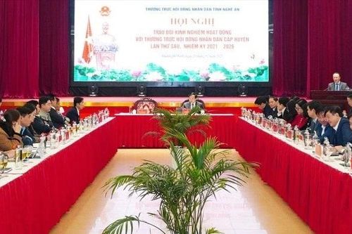 Nghệ An: Thường trực HĐND tỉnh trao đổi kinh nghiệm hoạt động với Thường trực HĐND cấp huyện