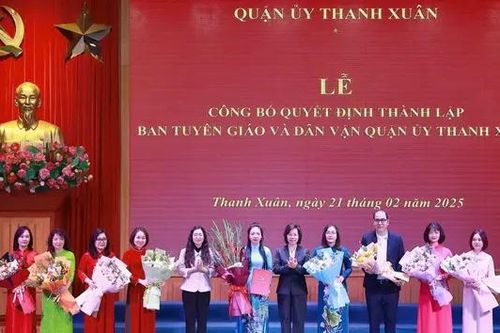 Công bố Ban Tuyên giáo và Dân vận Quận ủy Thanh Xuân