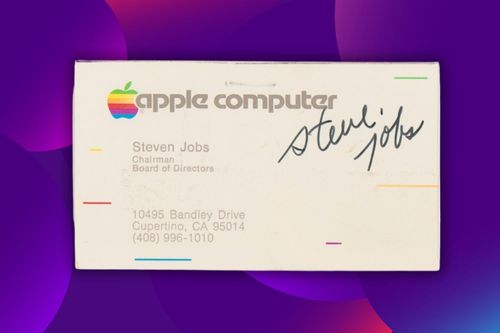 Đấu giá 83.000 USD danh thiếp Apple có chữ ký Steve Jobs