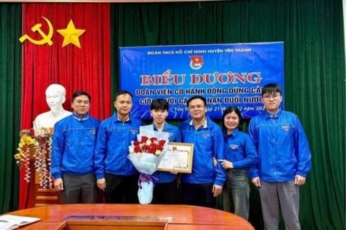 Nghệ An: kịp thời biểu dương nam sinh dũng cảm cứu người đuối nước